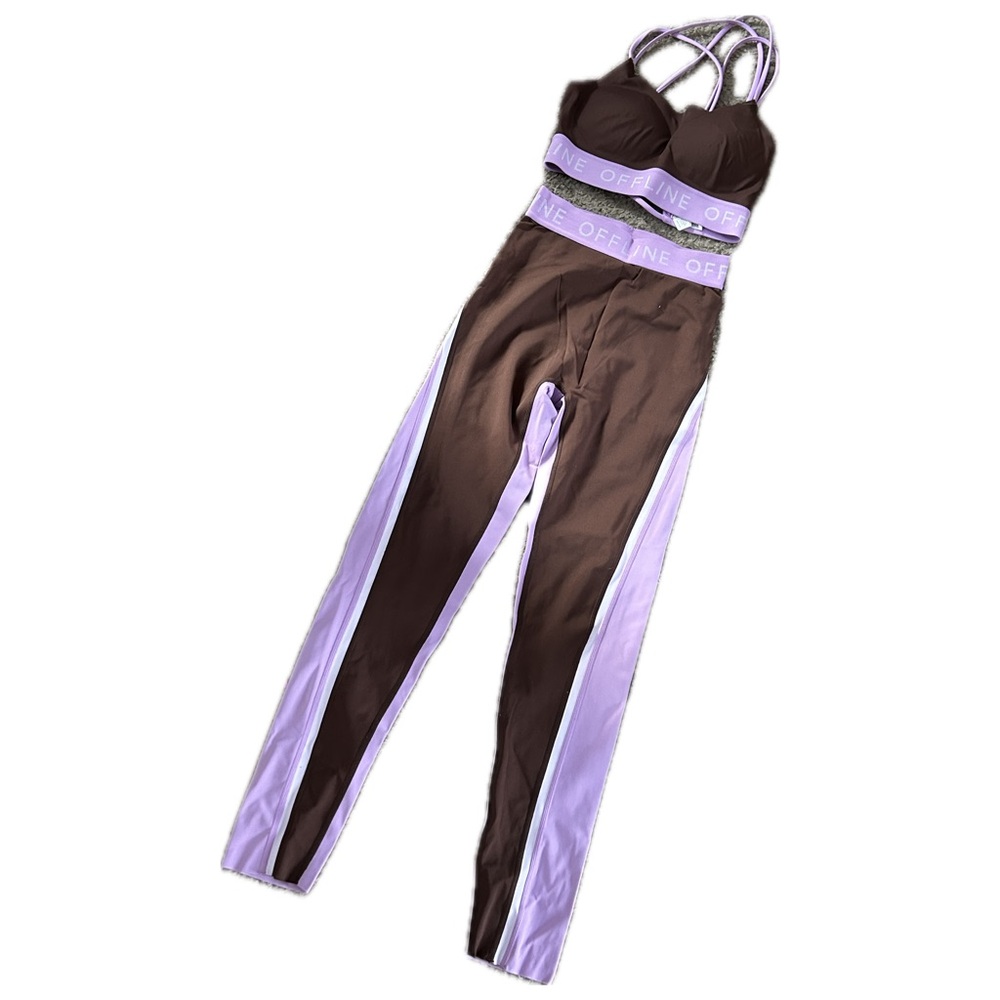 Aerie Brown and Purple matching set